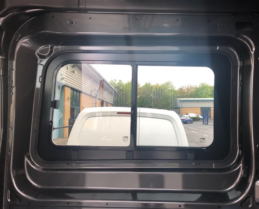 Ford Transit offside half slider side window in privacy (Mark 8)