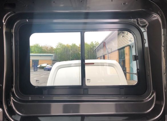 Ford Transit nearside half slider side window in privacy (Mark 8)